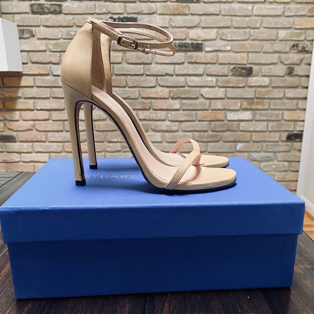 COPY - STUART WEITZMAN THE NUDIST SANDAL - NUDE / LEATHER